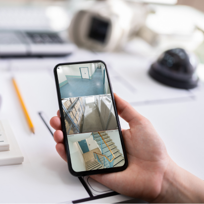 Lawrence security camera feed on cell phone